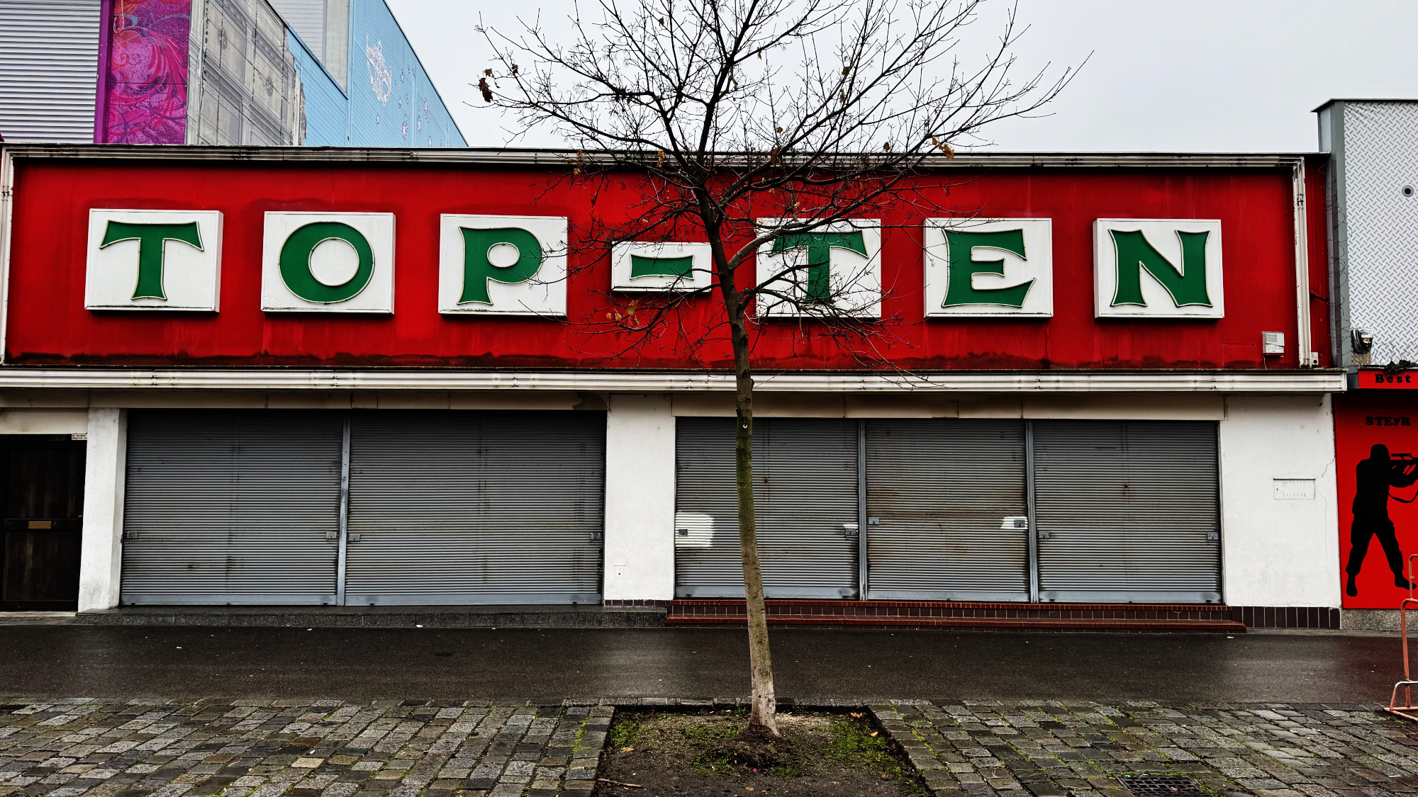 Geschlossene Schaufenster im Prater